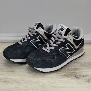 New Balance Charcoal and White Sneakers